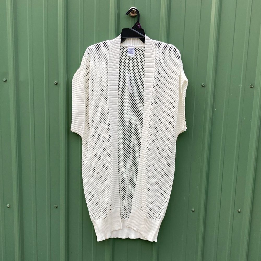 Crochet Layering Duster Cardigan Kimono Coverup Size 2XL/3XL